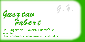gusztav habert business card